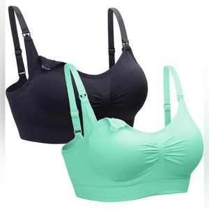Teal & Black Suekaphin Nursing Bra with Extenders